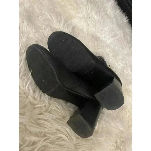 See by Chloe Boots Louise Block Heel Ankle Booties Black Leather Zip Size 37 7 - Picture 6 of 15